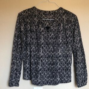 Lucky tan and black knit blouse
